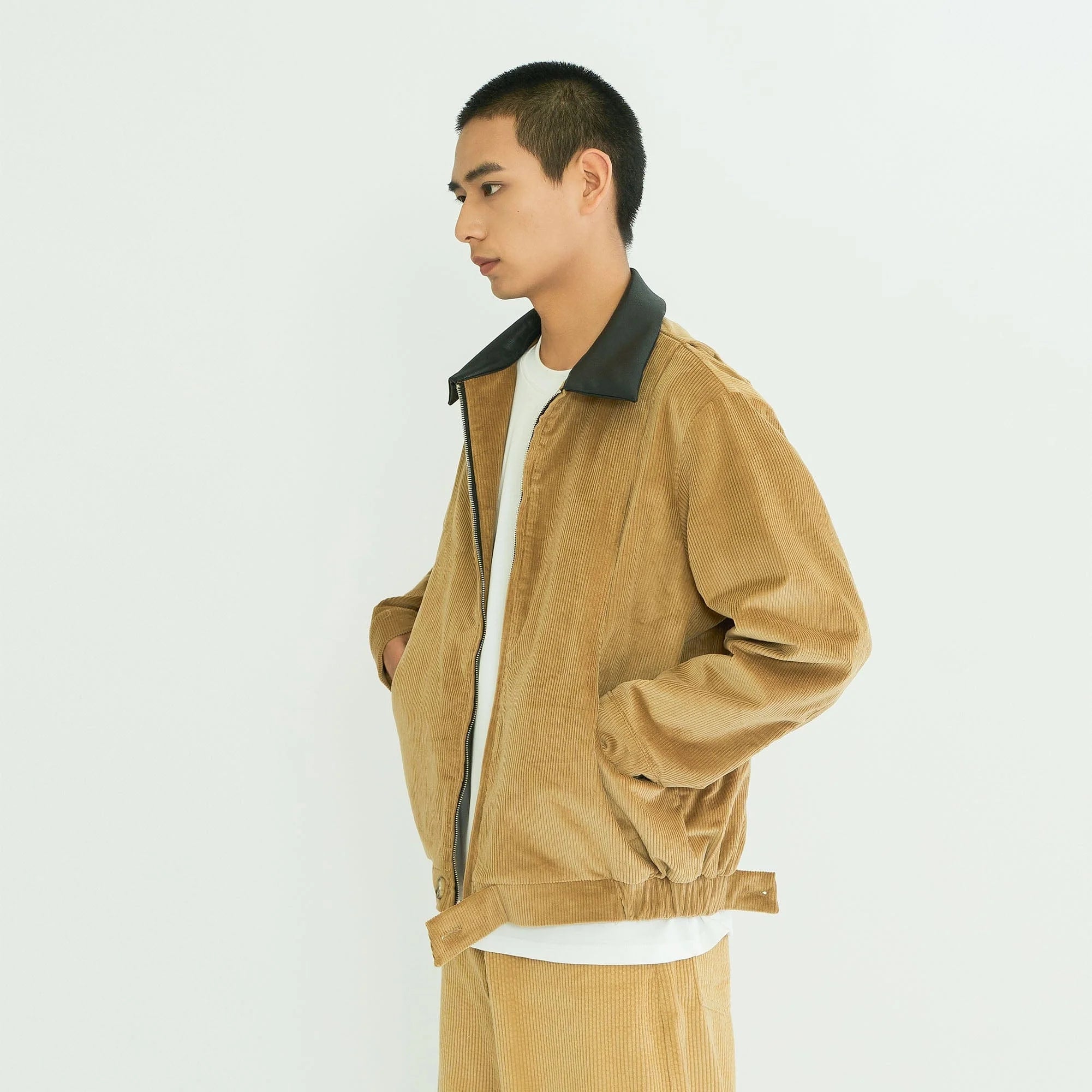 WIID Contrast Collar Corduroy Jacket