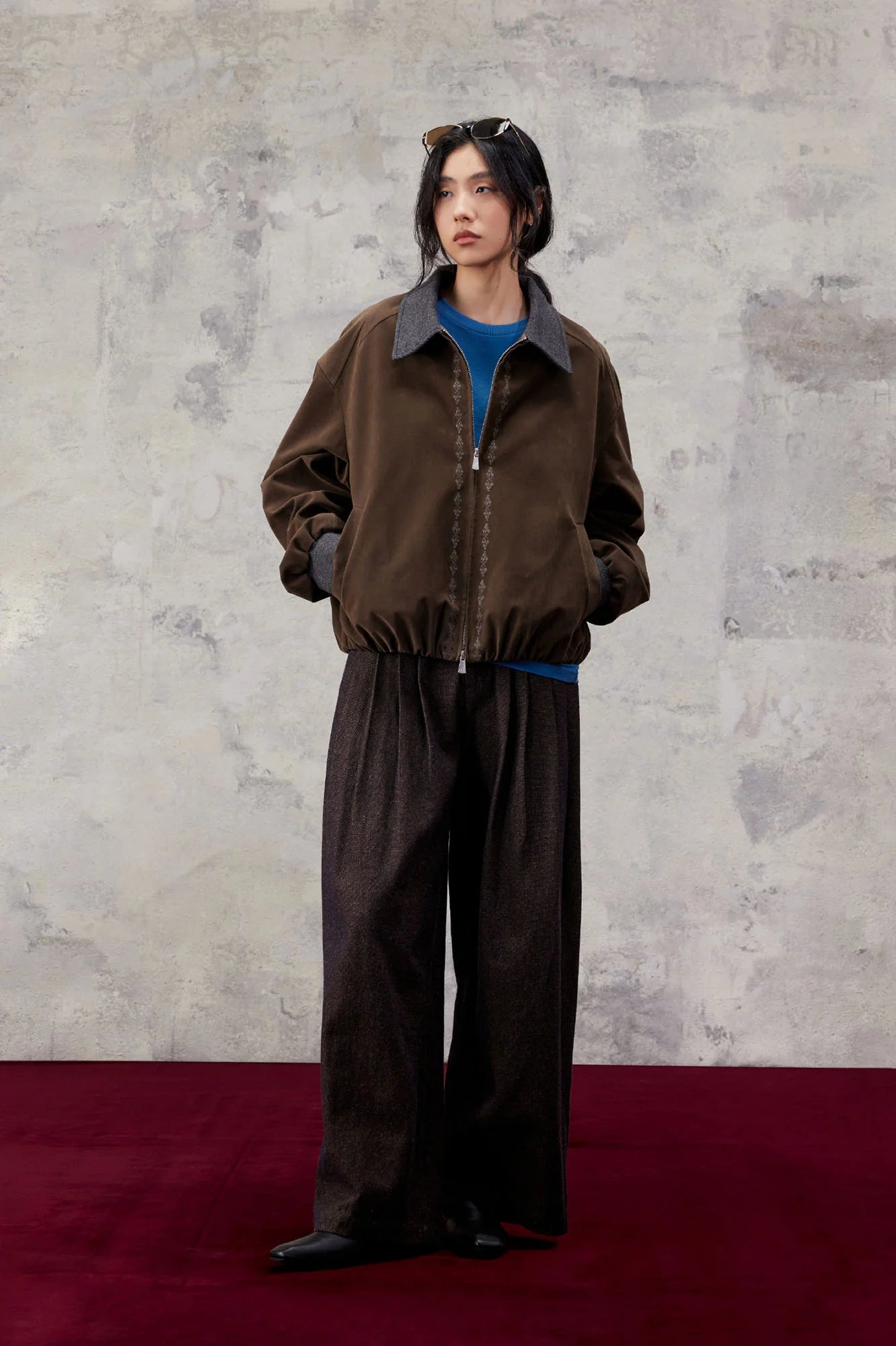 ALVNG AR ANTS Essential Pleats Linen-Blend Wide-Leg Pants
