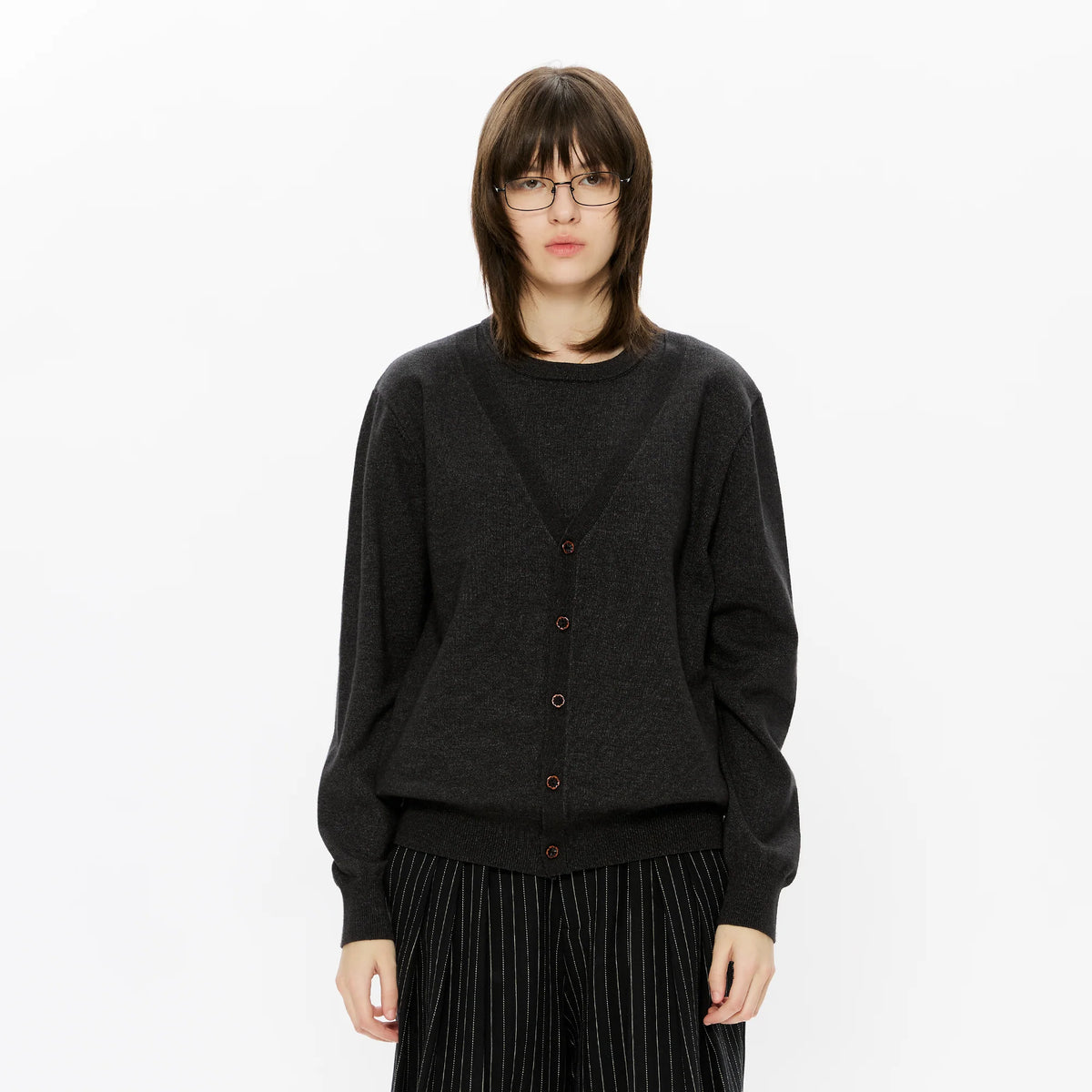 KREATE Essential Double-Layer Knit Cardigan