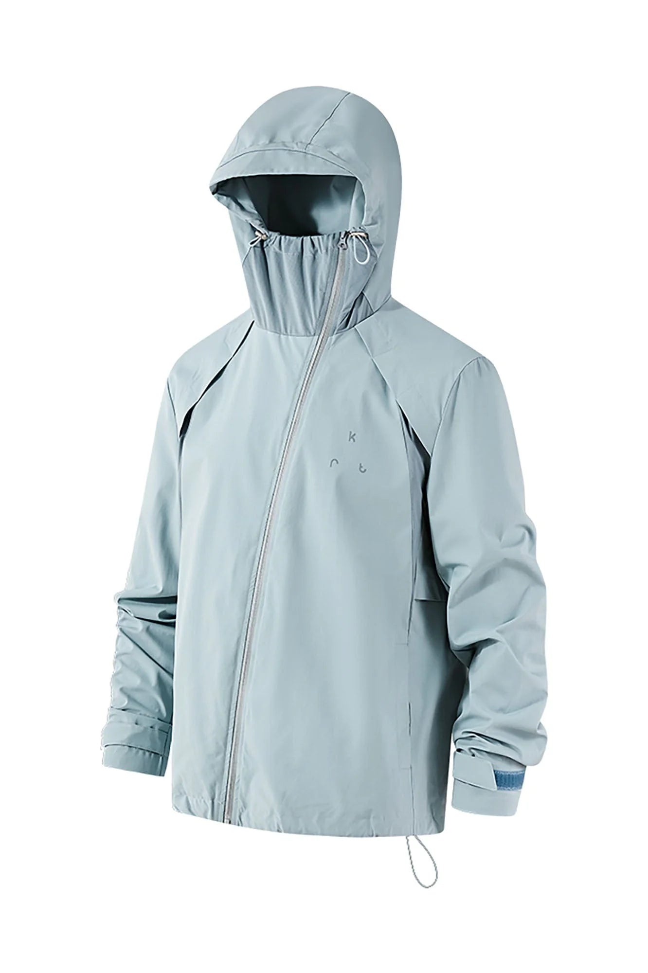 KREATE Asymmetric-Zip Teflon Hooded Jacket