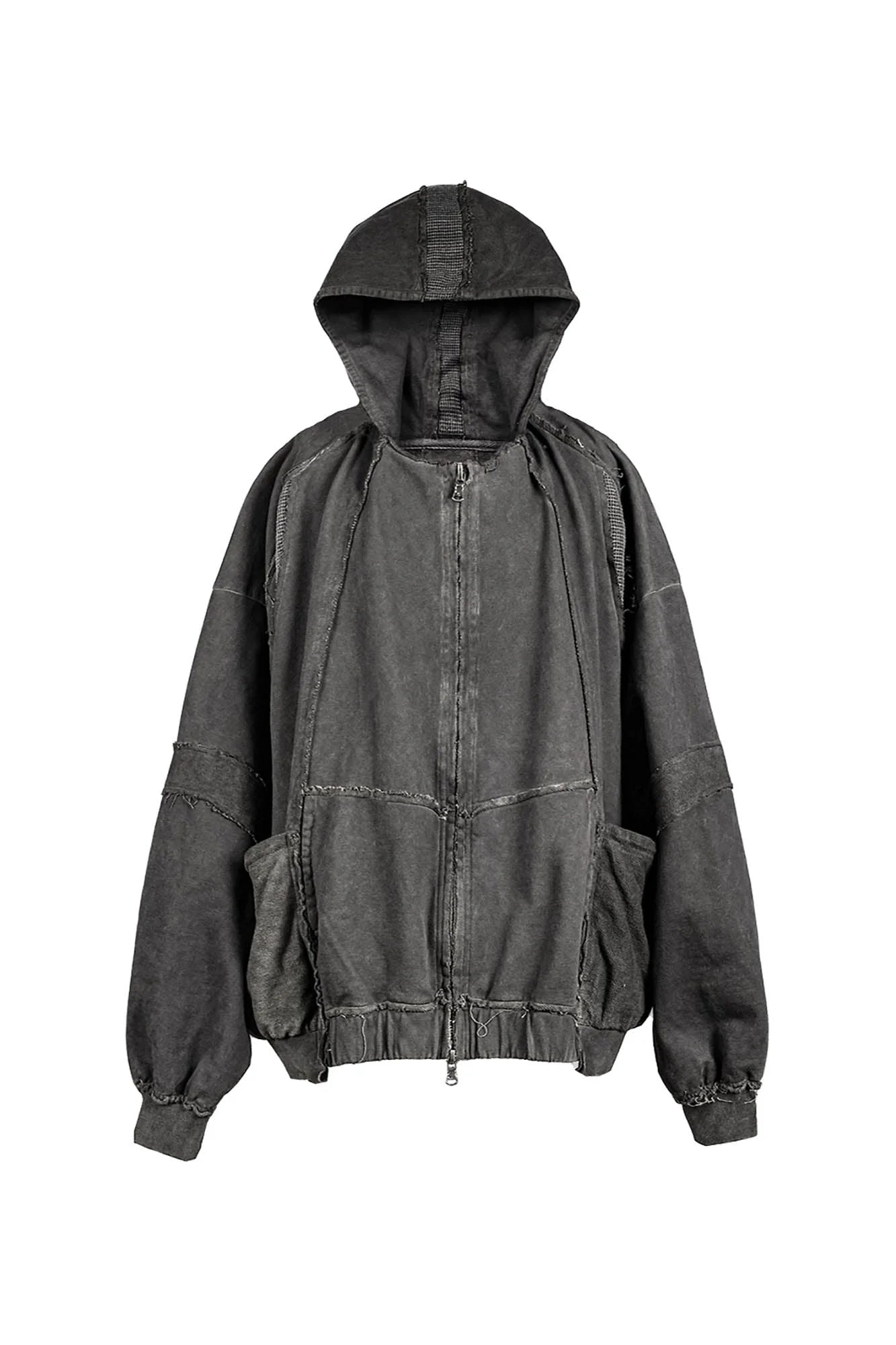 UNDERWATER Distressed Demon Clad Deconstructed Hooded Jacket