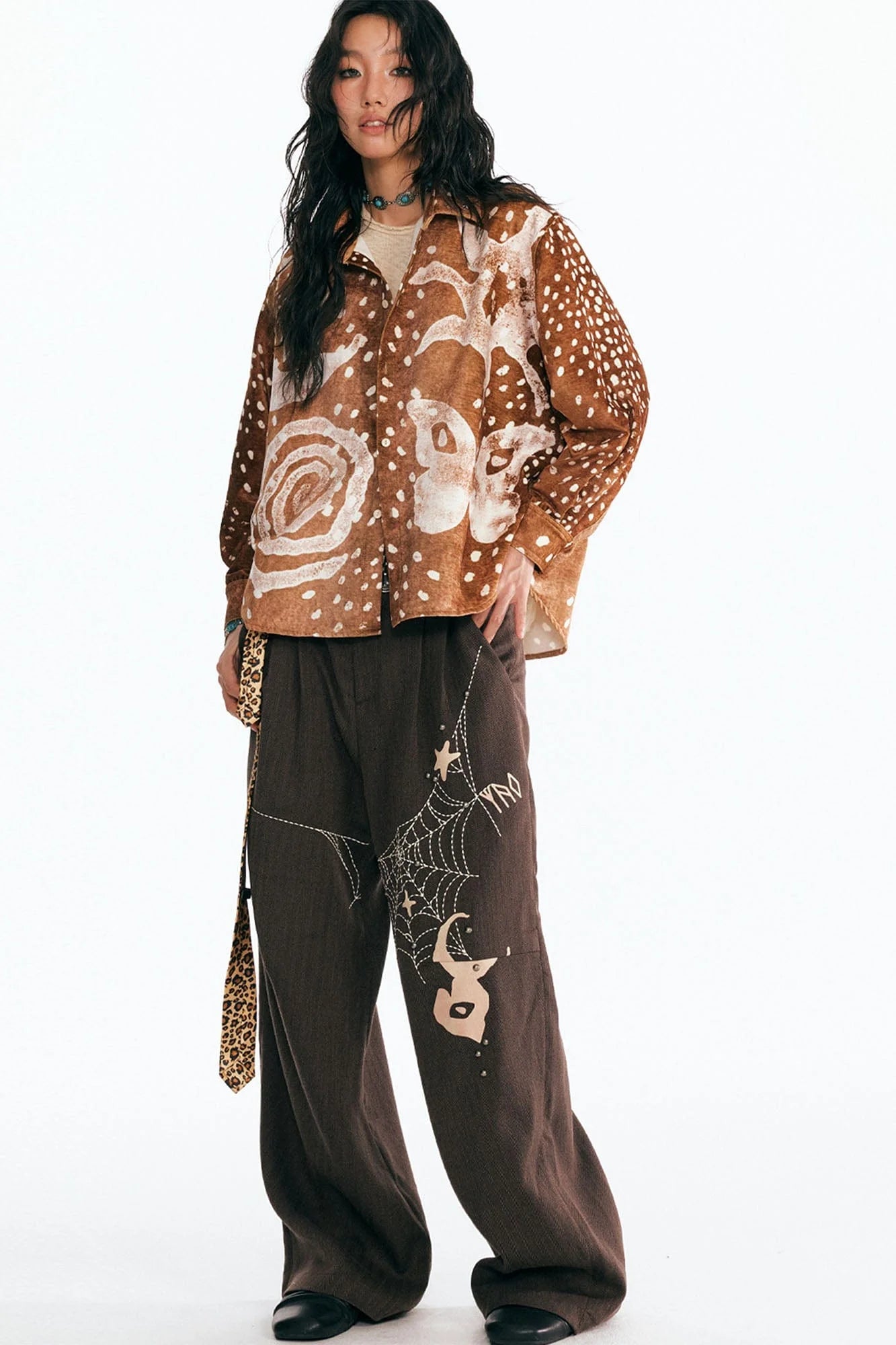 1997 POSTOFFICE Starlit Deer Suede Shirt