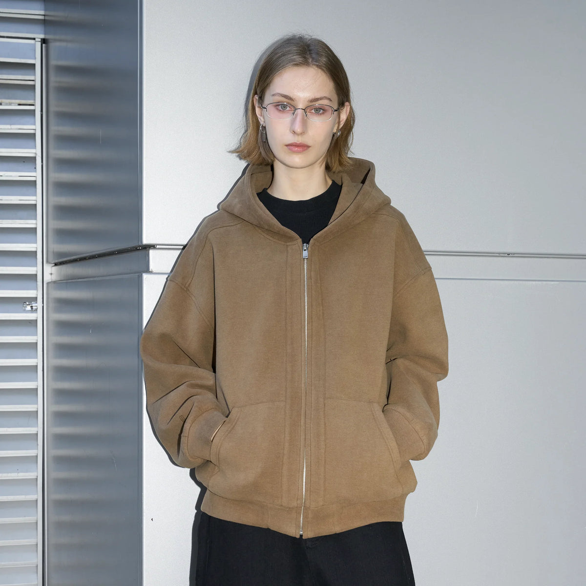 LABELROOM Washed Plush-Touch Hooded Jacket