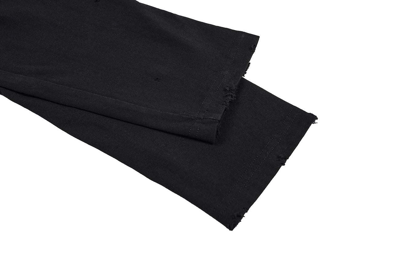 UNDERWATER Demon Slashed Cotton Long Sleeve Tee Black