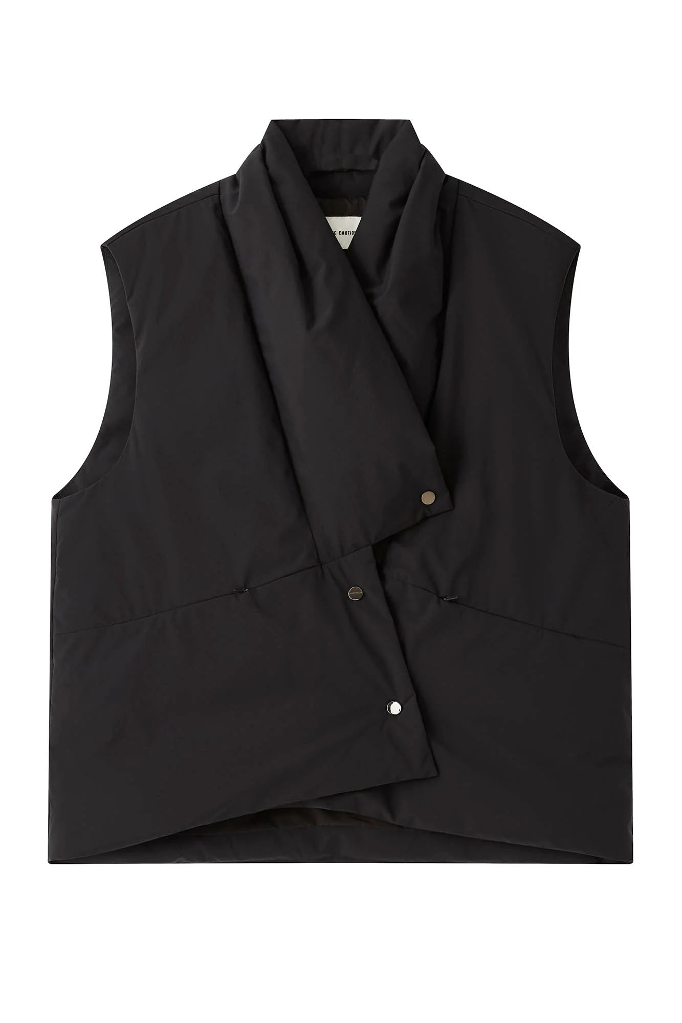 ORGANIC EMOTION Deconstructed Scarf Collar Down Vest