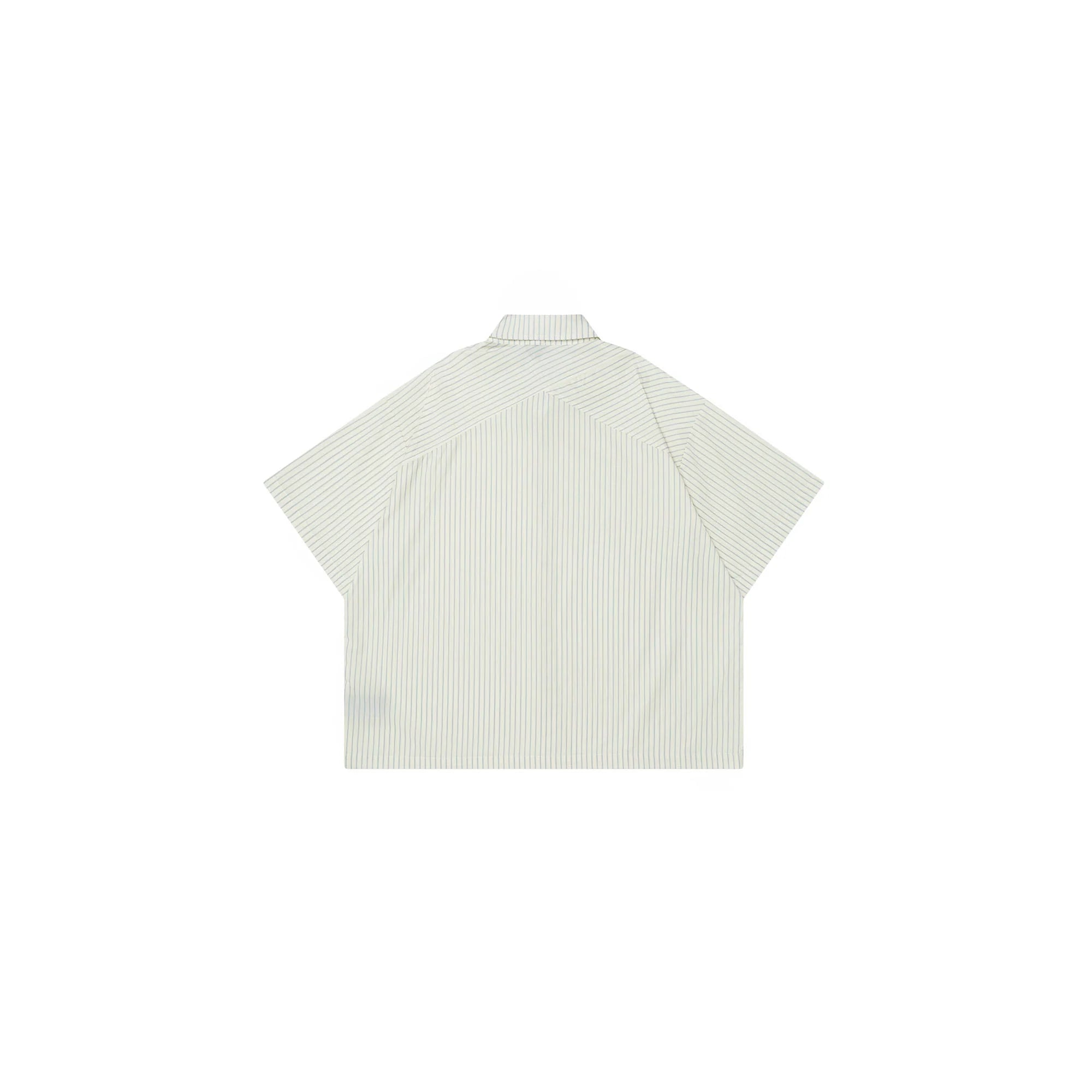 OVDY Pinstriped Cross Paneled Back Half Shirt