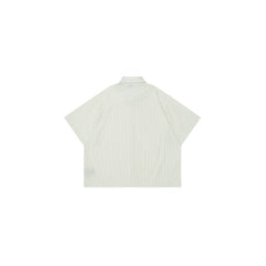 OVDY Pinstriped Cross Paneled Back Half Shirt