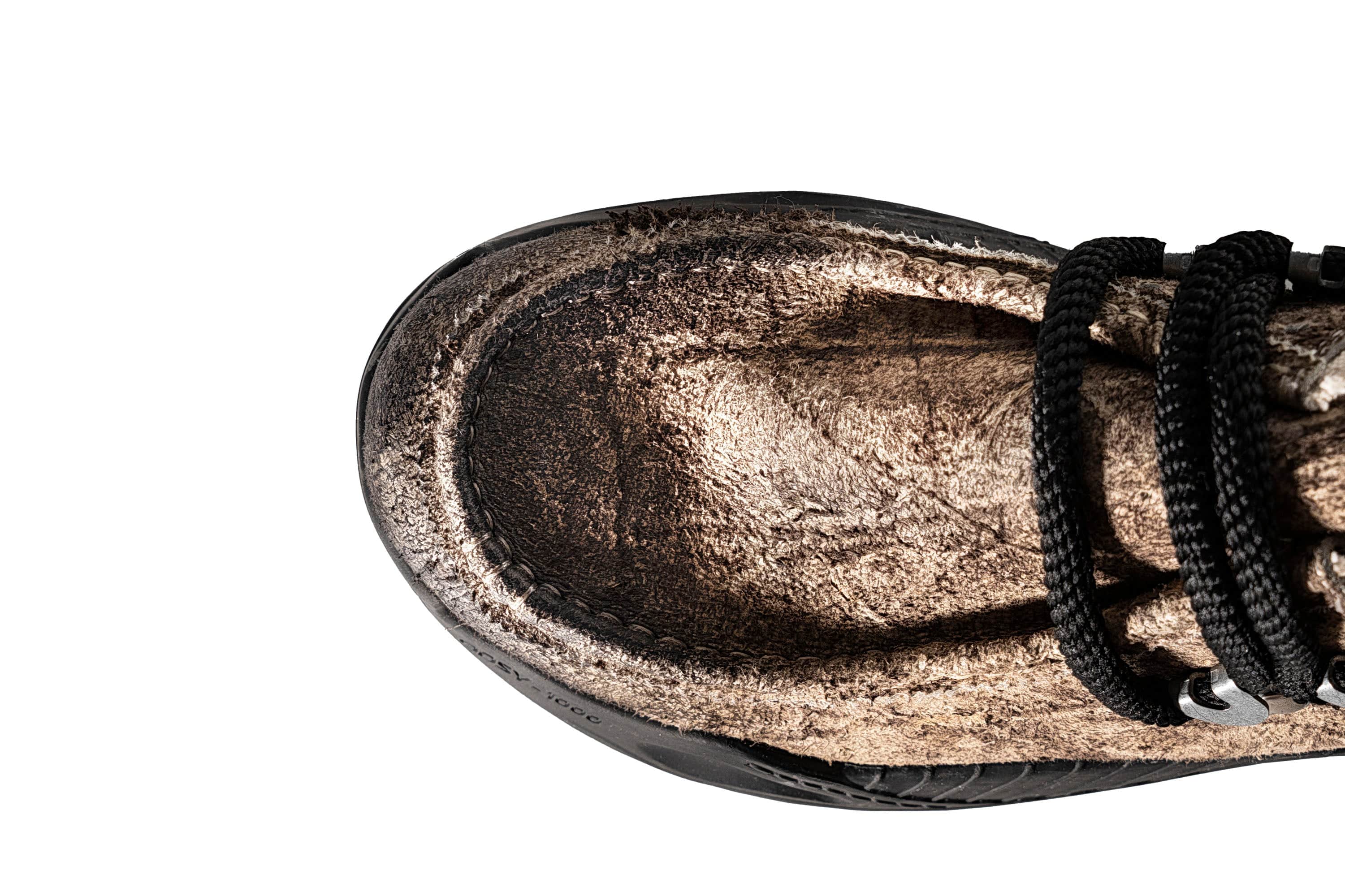 REWRITE Distressed Cowhide Trail Sneakers