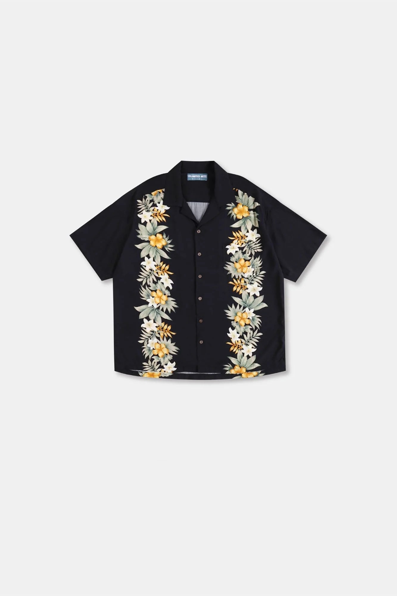 UNLIMITED MOTE Tropical Floral Cuban Hawaii Half Shirt