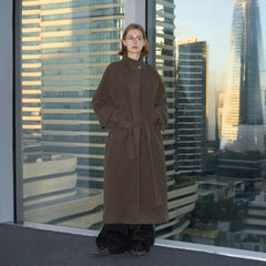LABELROOM Essential Wool-Blend Funnel Belted Coat
