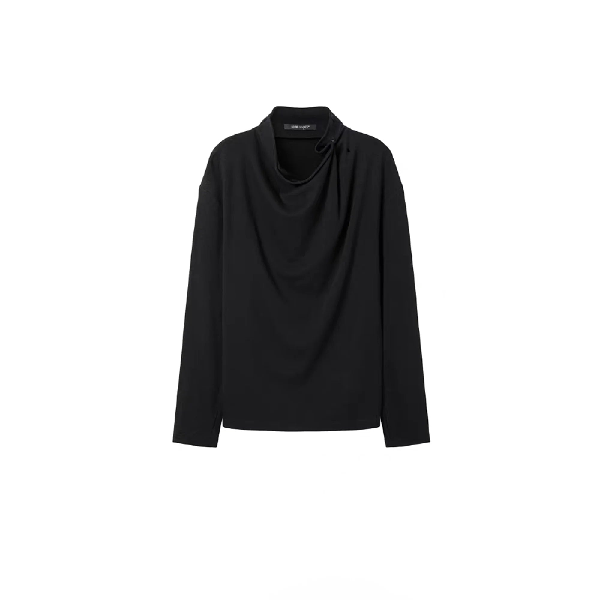 ALVNG AR ANTS Draped-Neck Long-Sleeve Tee
