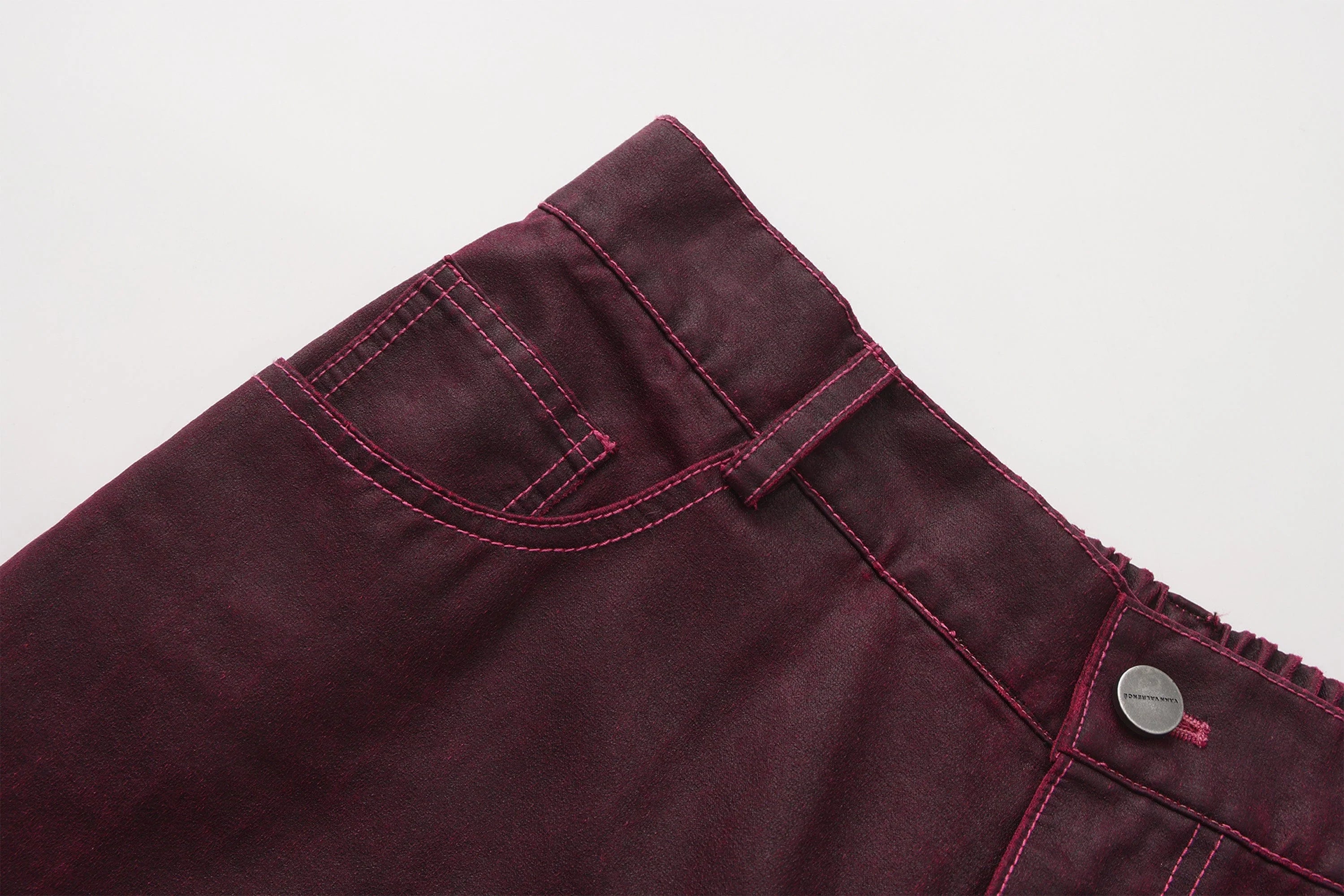 VANN VALRENCE Structured Panel Pleated-Knee Pants