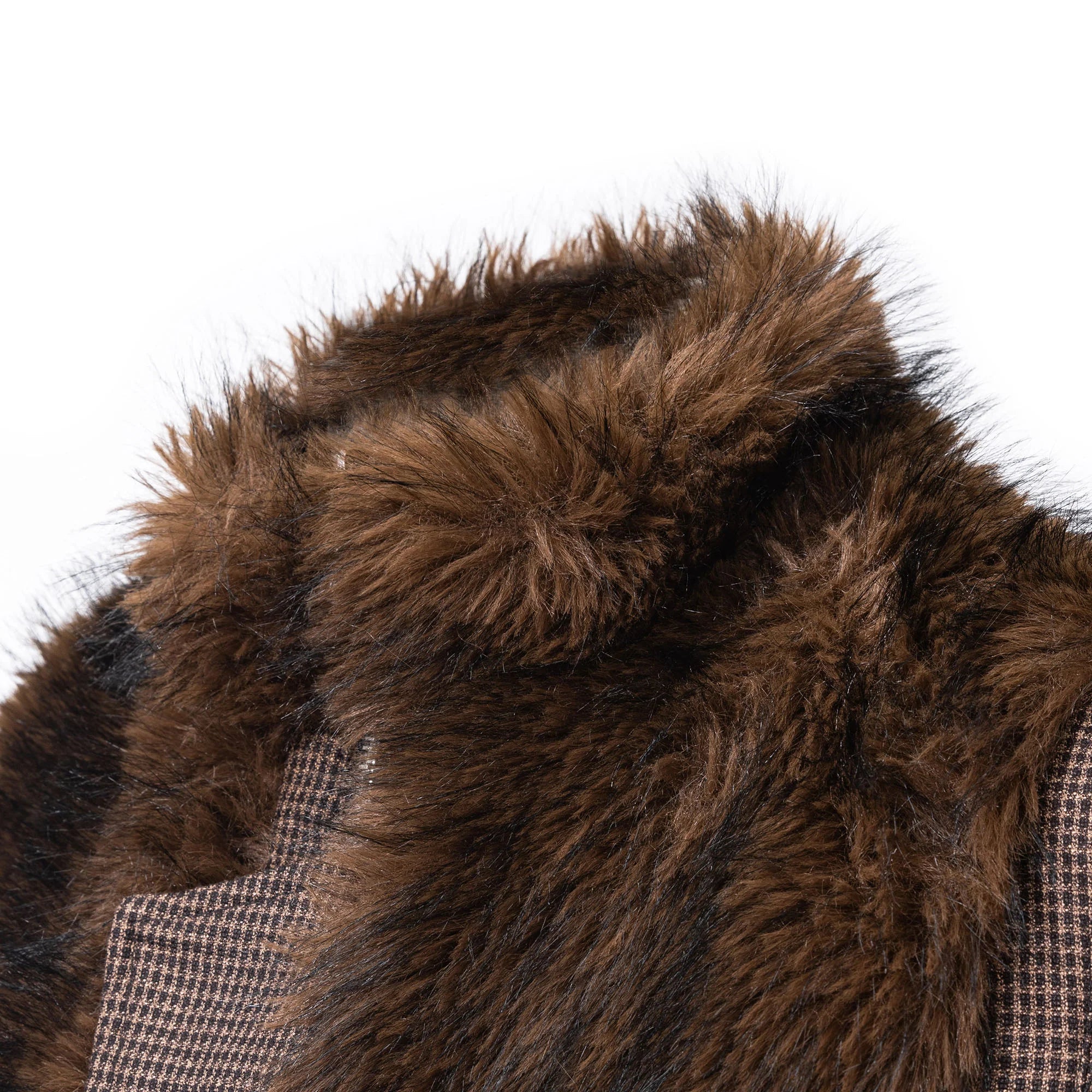 CATSSTAC Reversible Plaid Faux Fur Vest