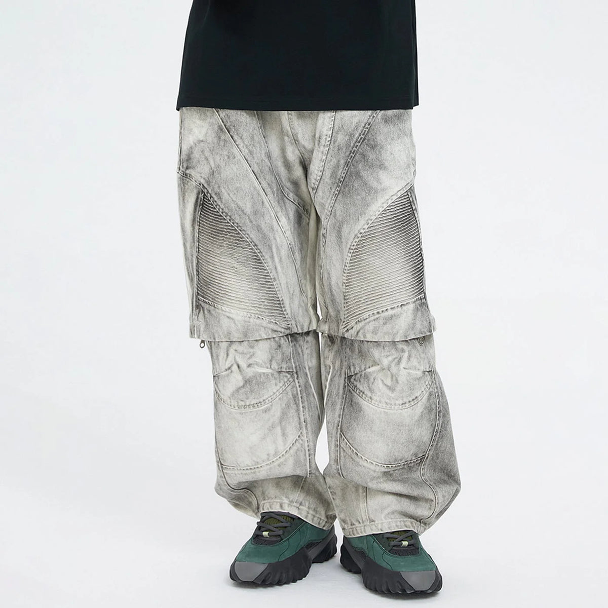 F2CE Distressed Detachable Parachute Pants
