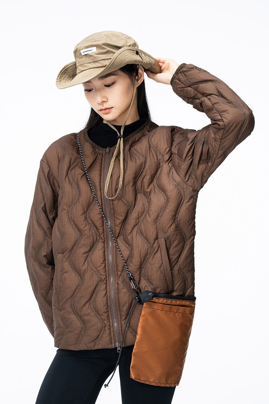 ENSHADOWER Wave Line Texture Light Down Jacket