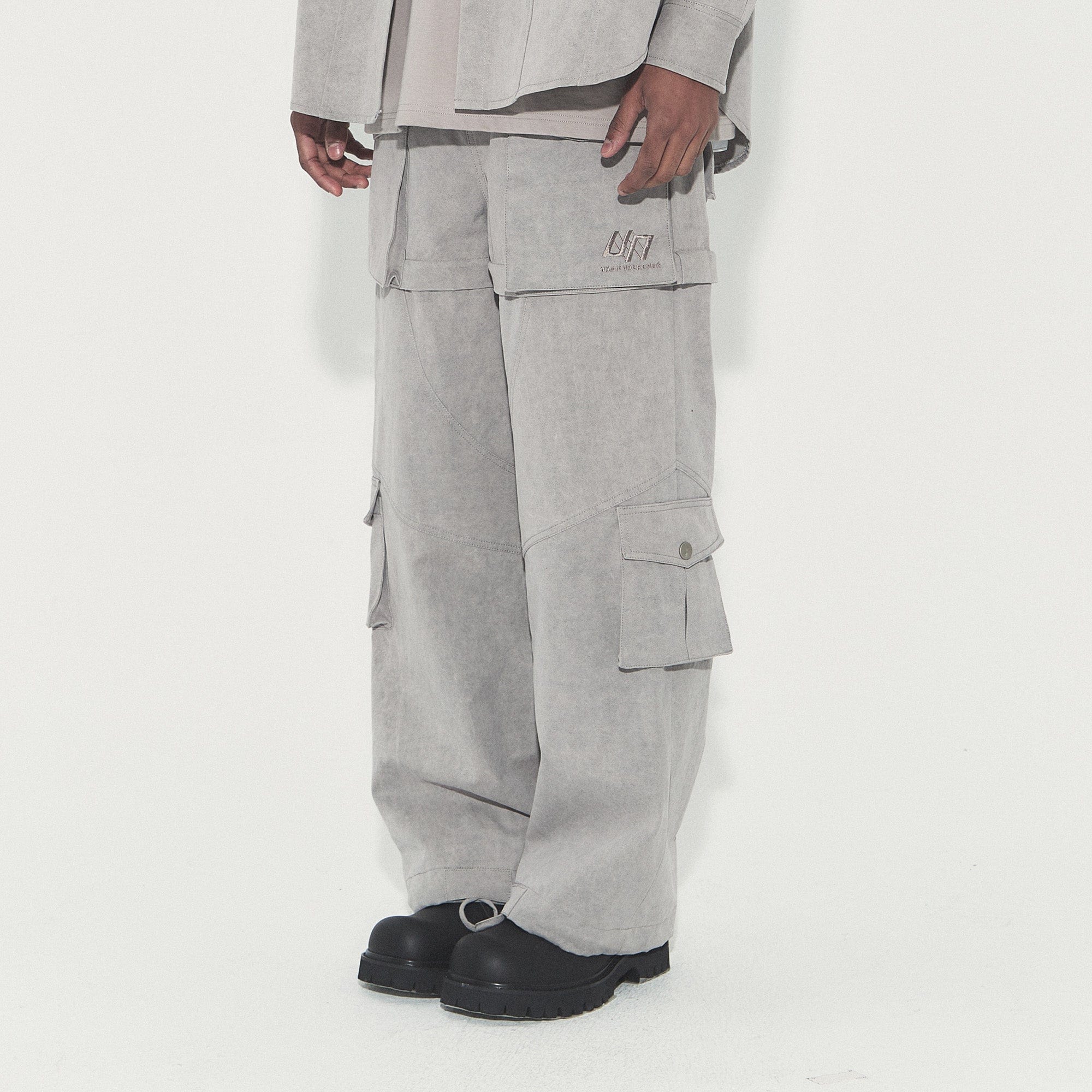 VANN VALRENCE Detachable Washed Multi-Pocket Cargo Pants