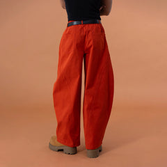 CLP Zigzag Contrast-Stitch Wide-Leg Pants