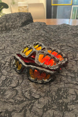 Pi0neeR Venom Melt Dripped Resin Sunglasses Sunset