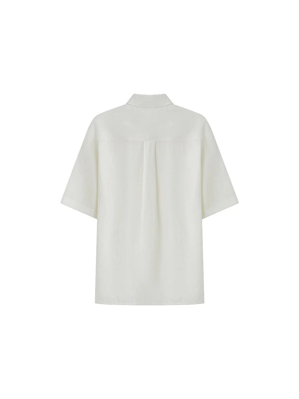 OPICLOTH Retro Pintuck Ruffle Modal Blend Half Shirt