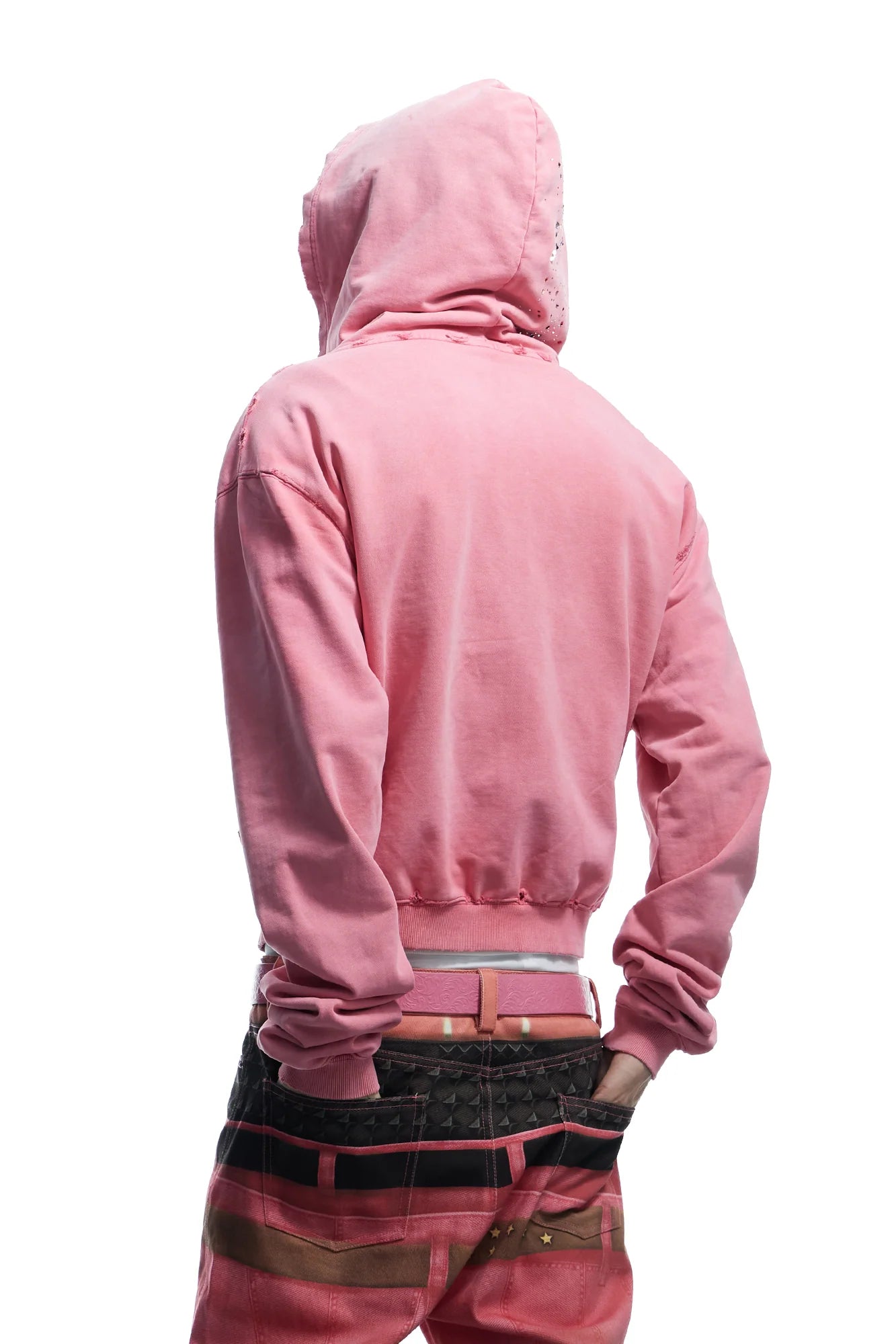 DND4DES Starry Diamond Washed Zip-Up Hoodie