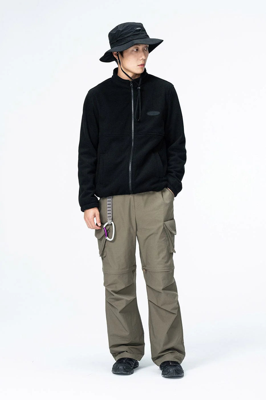 ENSHADOWER Detachable Big Pockets Crinkled Pants
