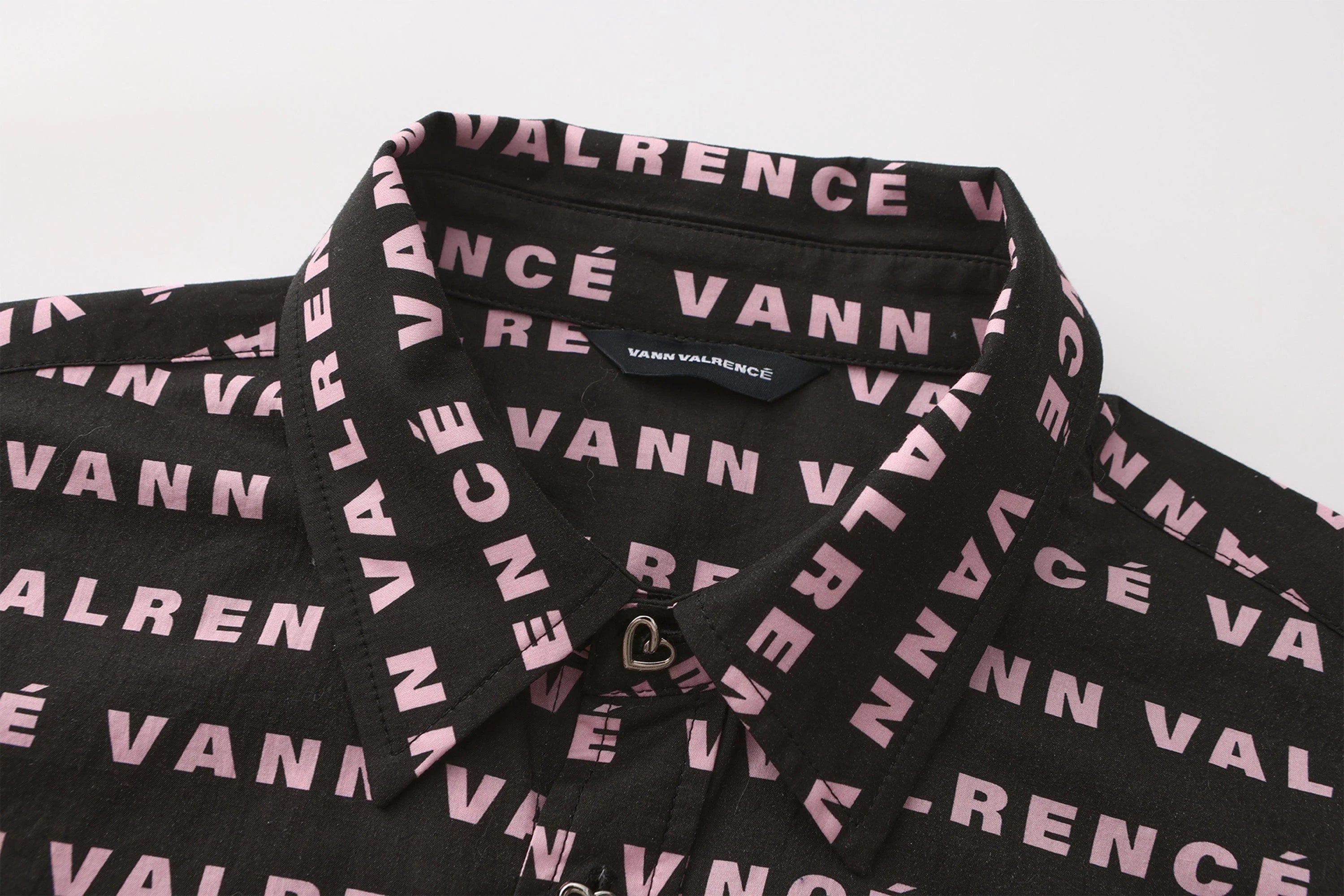 VANN VALRENCE Monogram Crystal-Studded Oversized Shirt