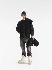PMW Deconstructed Detachable Sleeve Bomber Jacket