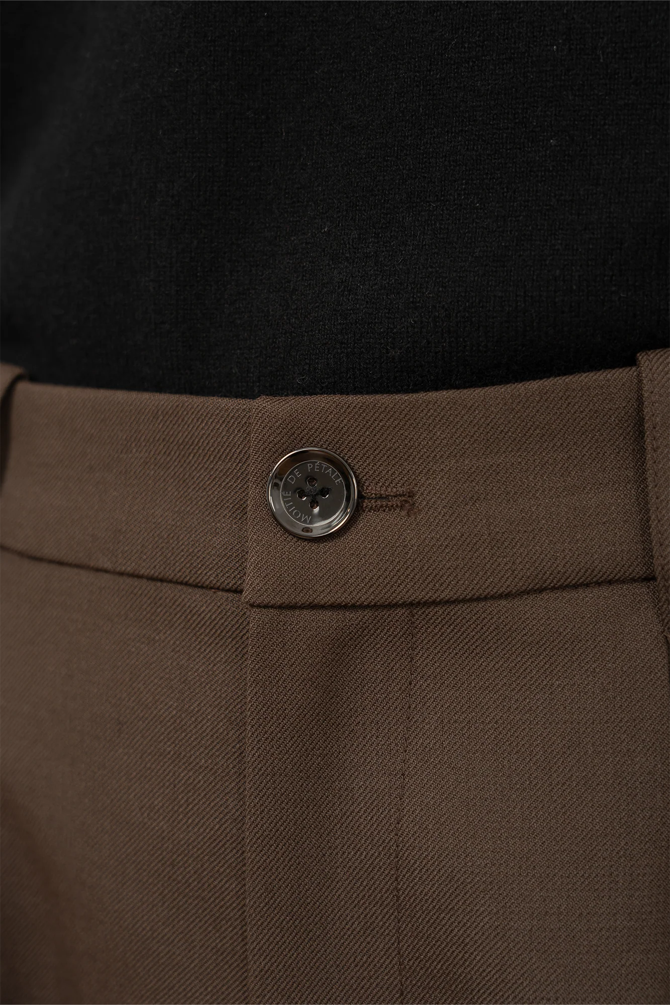 MOITIEDEPETALE Wool-Blended Pleats Trousers