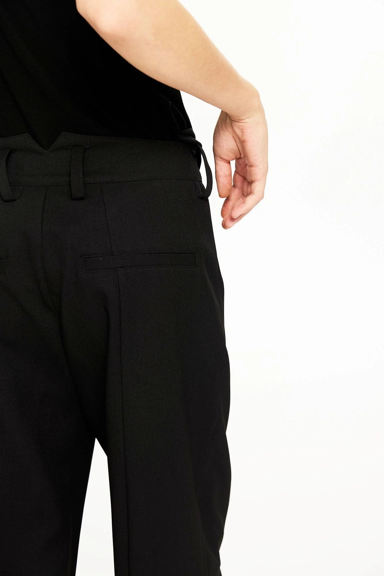 KREATE Floral Insert Slit Straight-Leg Trousers