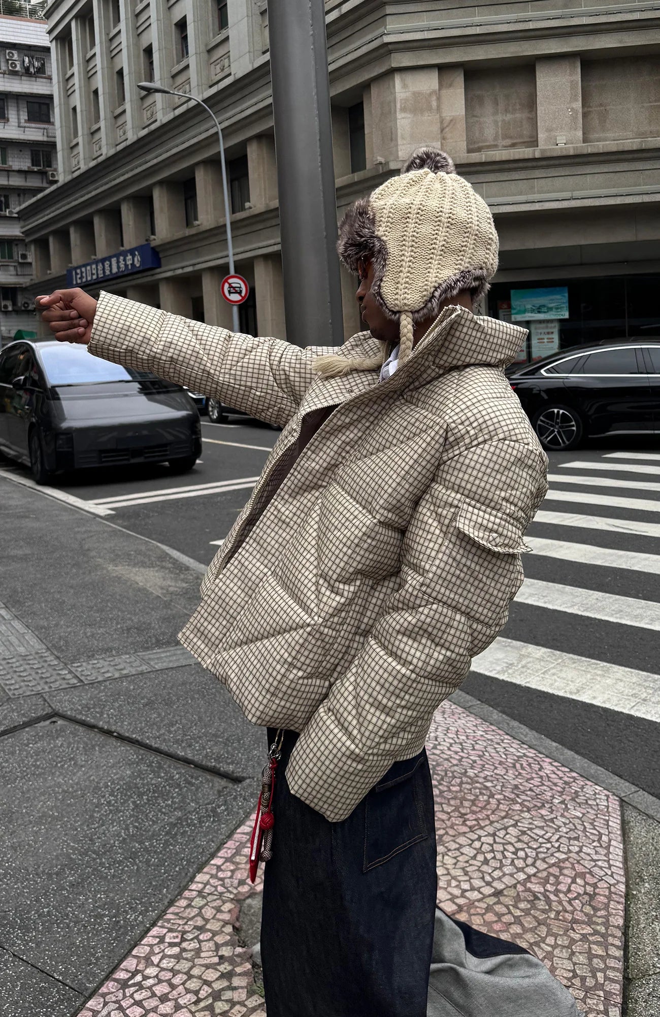 STEEPC Plaid Quilted Padded Jacket