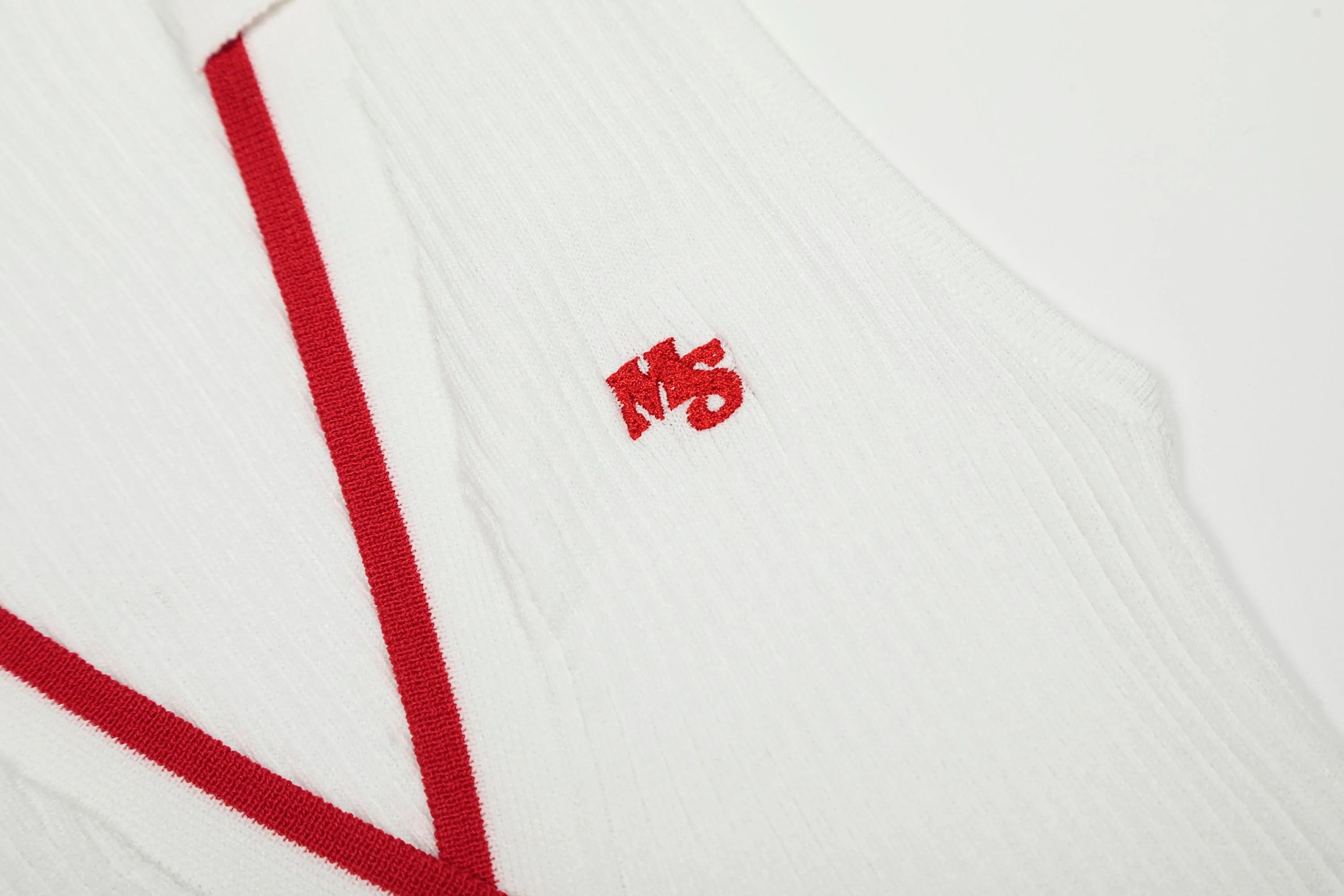 CLP Contrast Trim Ribbed Polo Tank Top