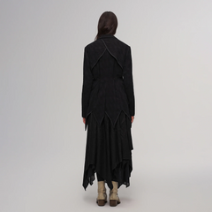 ILNya Nieternite Nifutur Asymmetric Hem Linen-Blend Blazer
