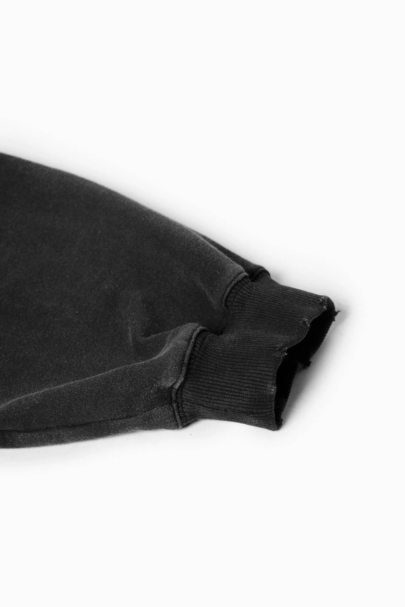RELABEL Detachable-Hood Distressed Ripped Sweatshirt