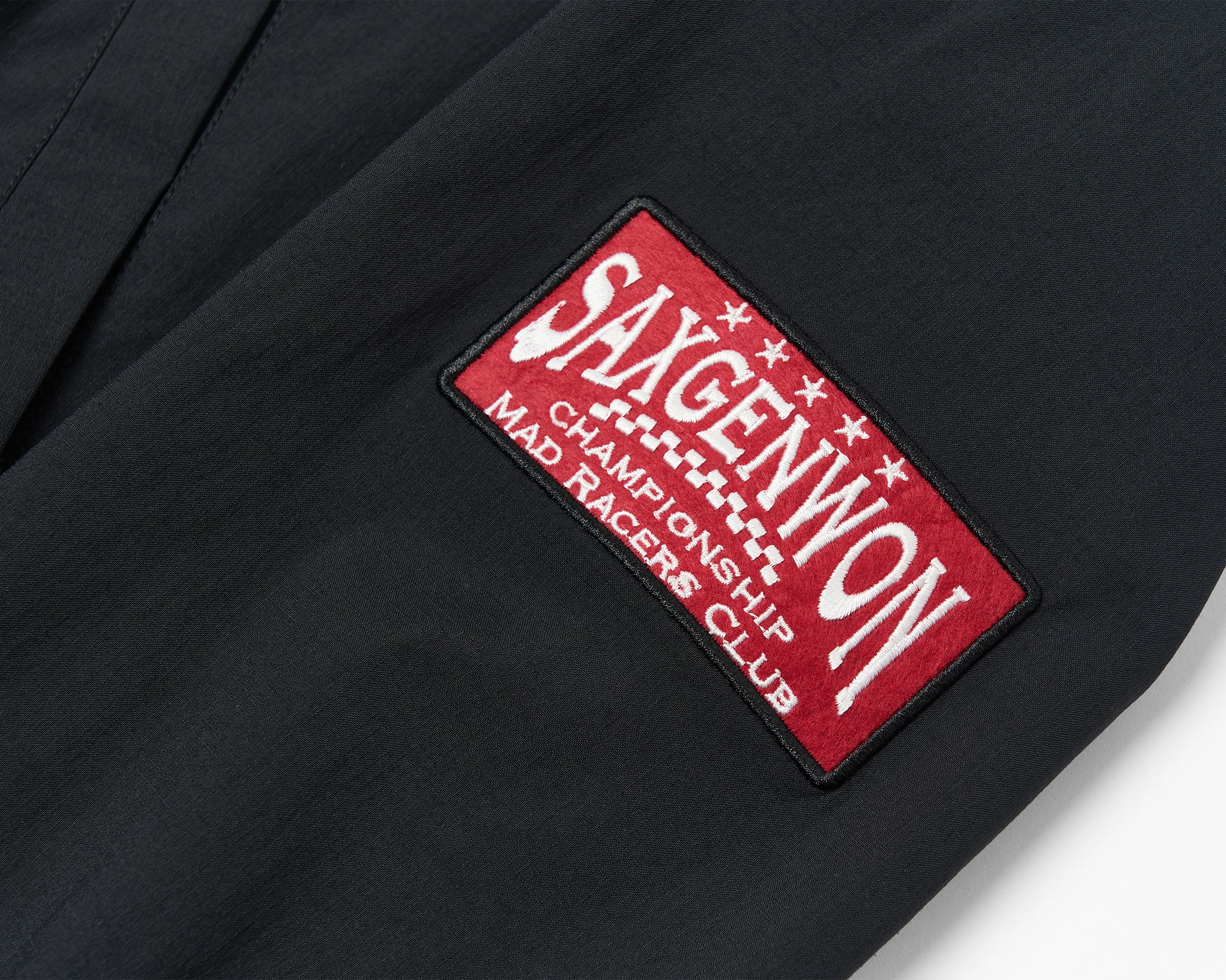 SAVAGEGROWTHWORLD Embroidered Logo Piped Hooded Jacket