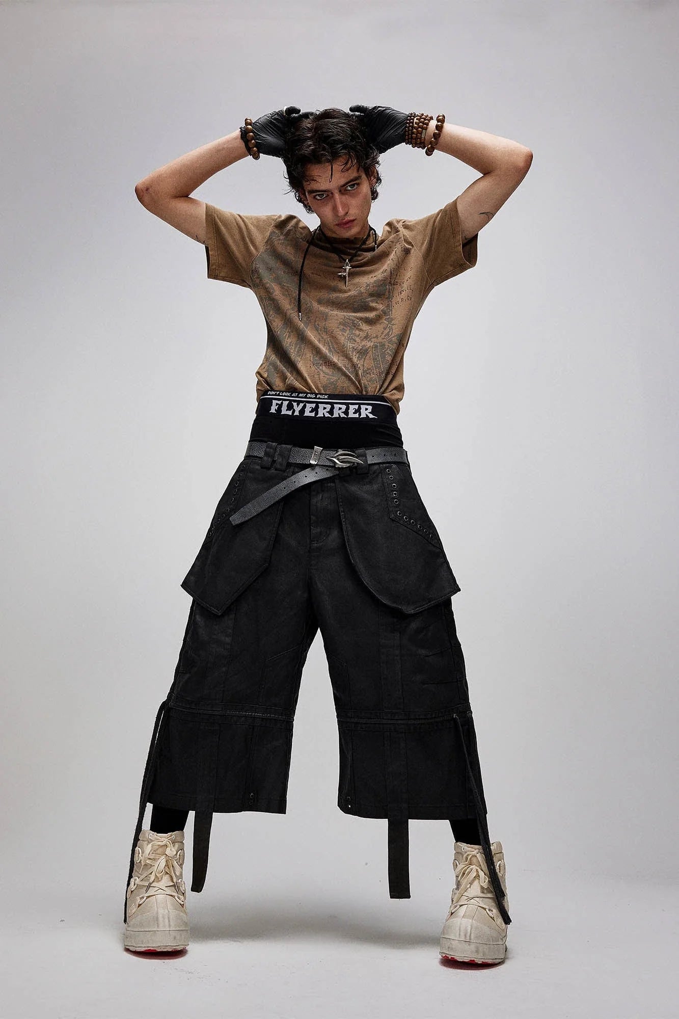FLYERRER X-Silhouette Distressed Graphic T-Shirt
