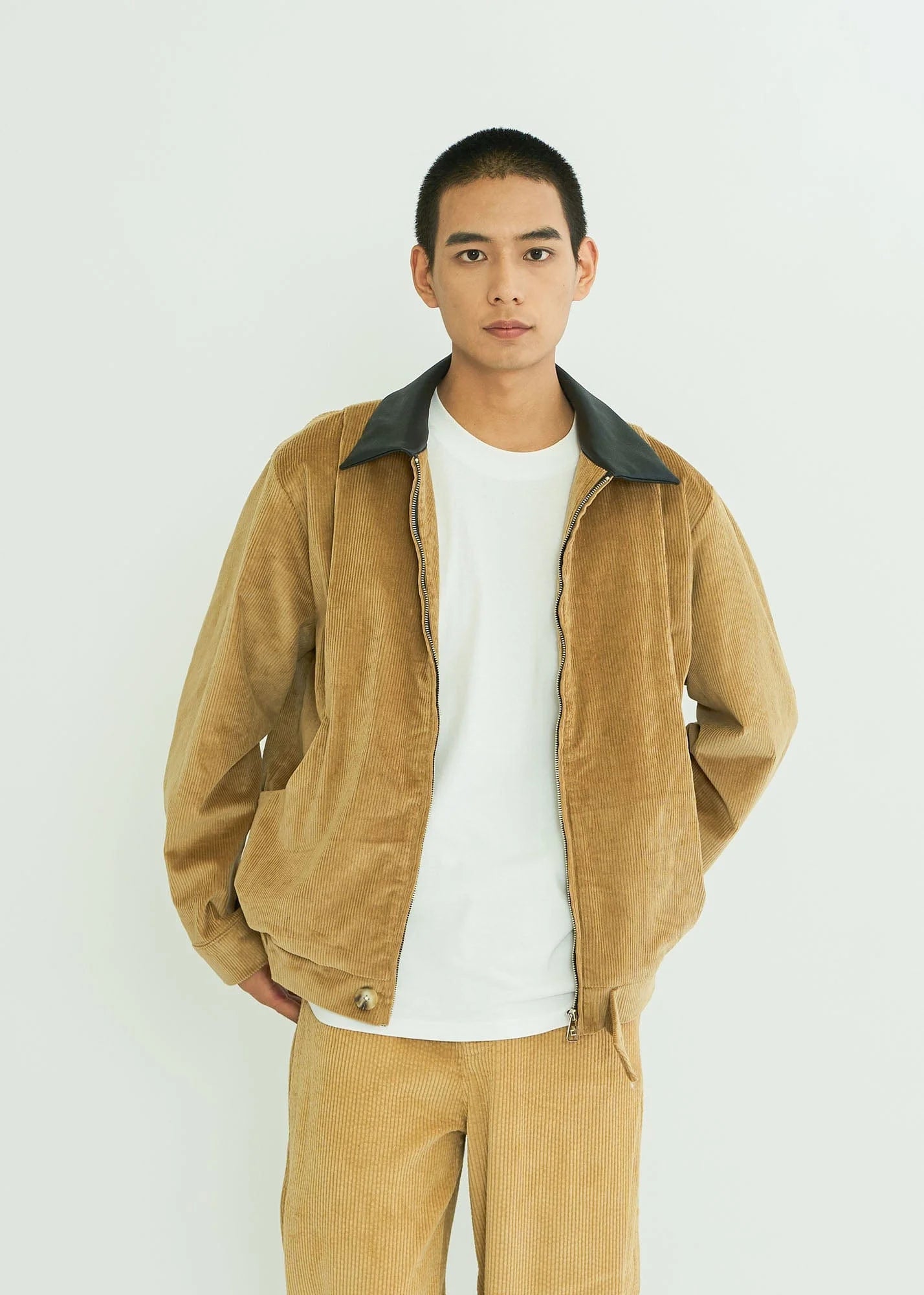WIID Contrast Collar Corduroy Jacket