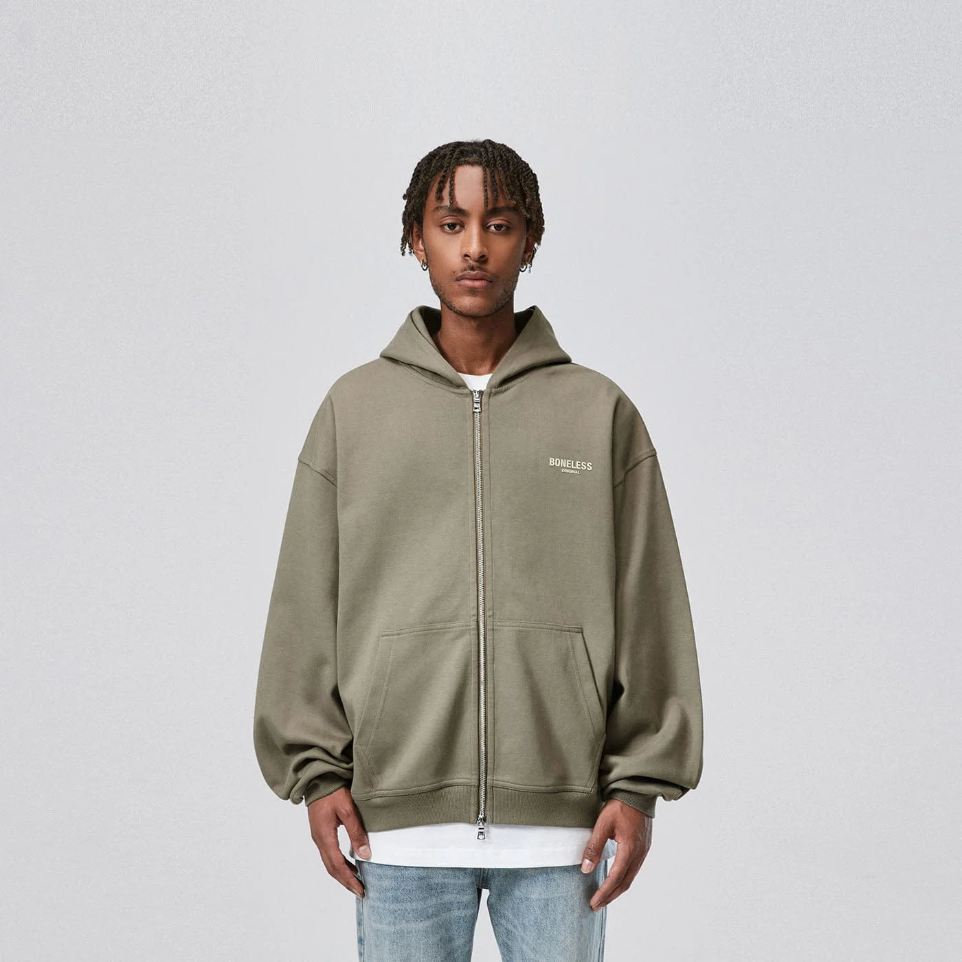 BONELESS Original Series LOGO Zip-Up Hoodie (Only Size M Left)