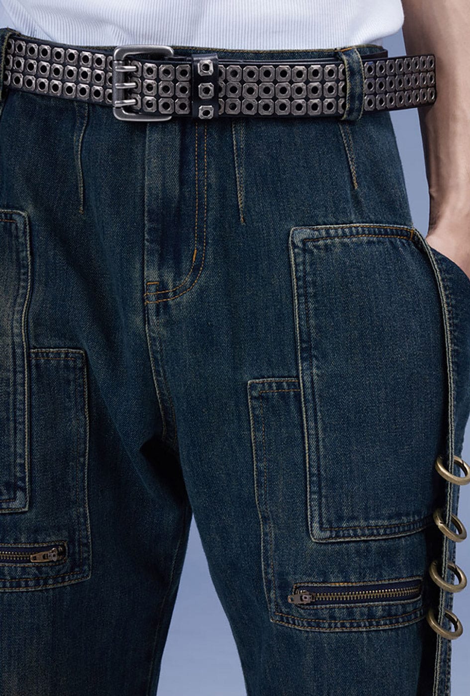 DND4DES Scimitar Rings Deconstructed Denim Cargo
