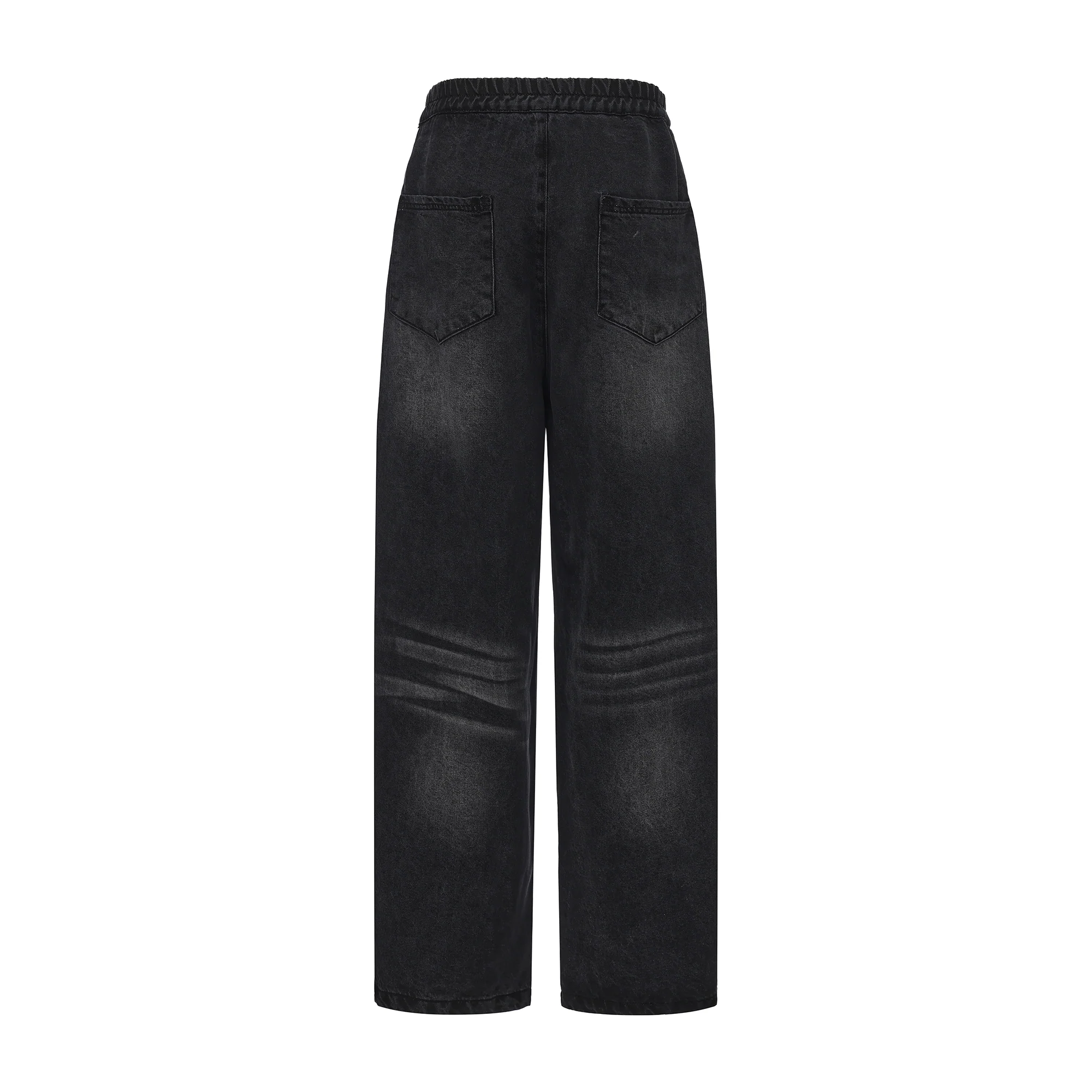 VANN VALRENCE Washed Rivet Tencel Straight-Leg Jeans