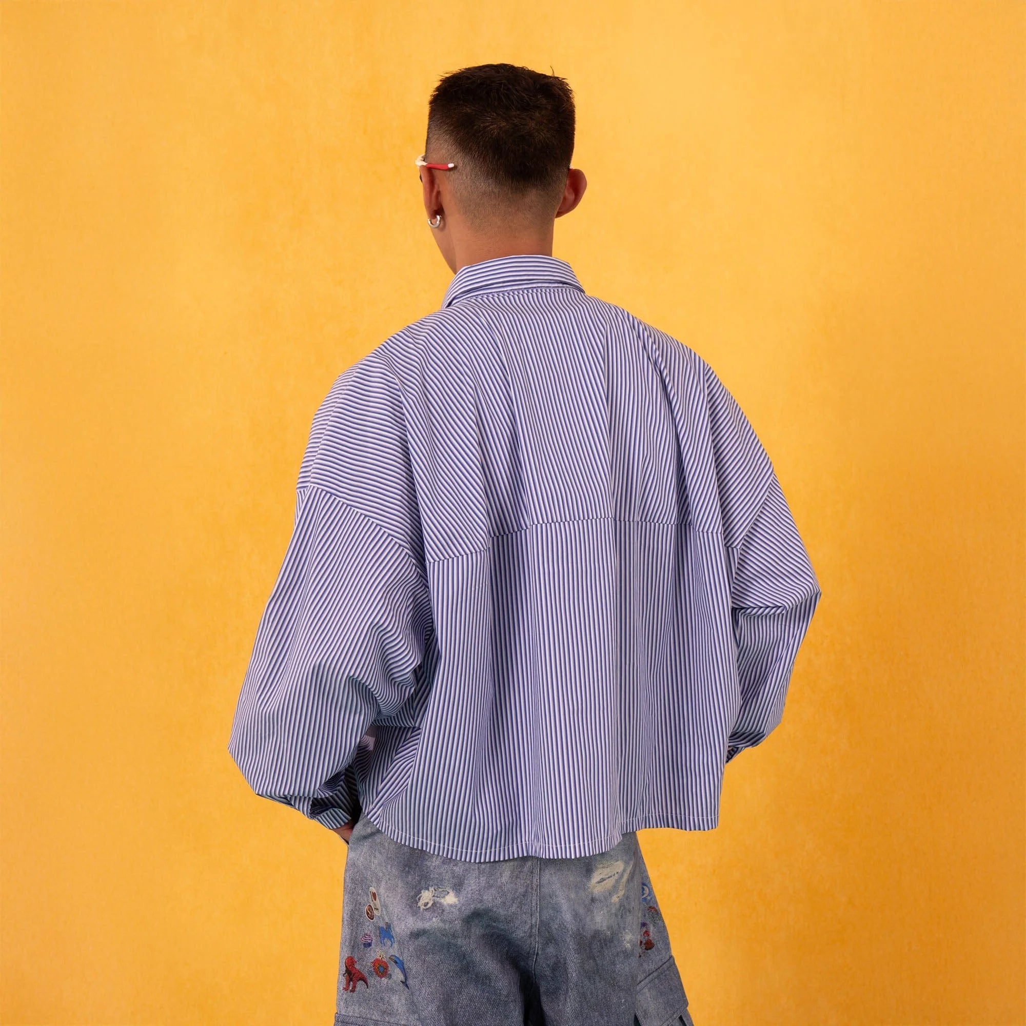 CLP Cropped Drawcord Hem Panel Shirt