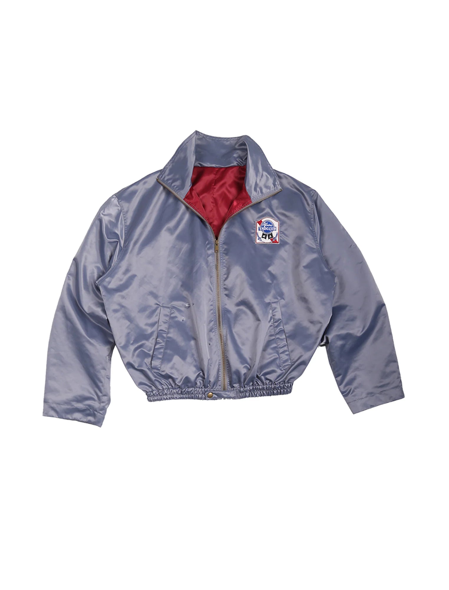 TRECLUB Retro Satin Badge-Patch Blouson
