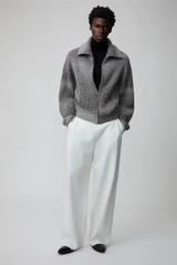 OPICLOTH Gradient Oversized Knit Zip-Up Cardigan