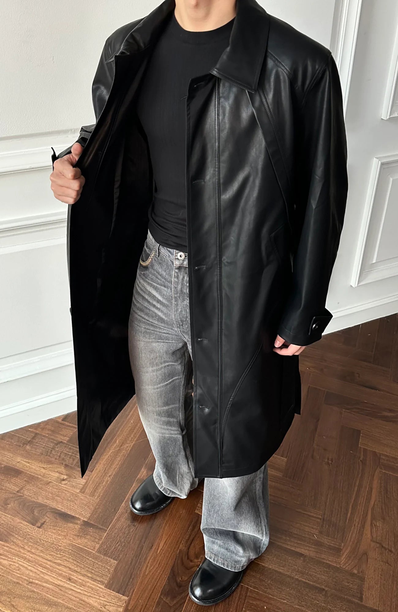 CATSSTAC Nightwalker PU Trench Coat