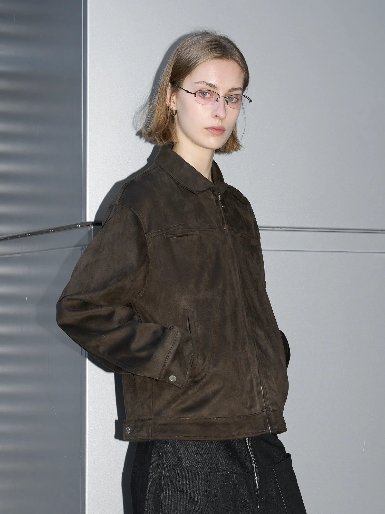 LABELROOM Minimal Faux-Suede Jacket