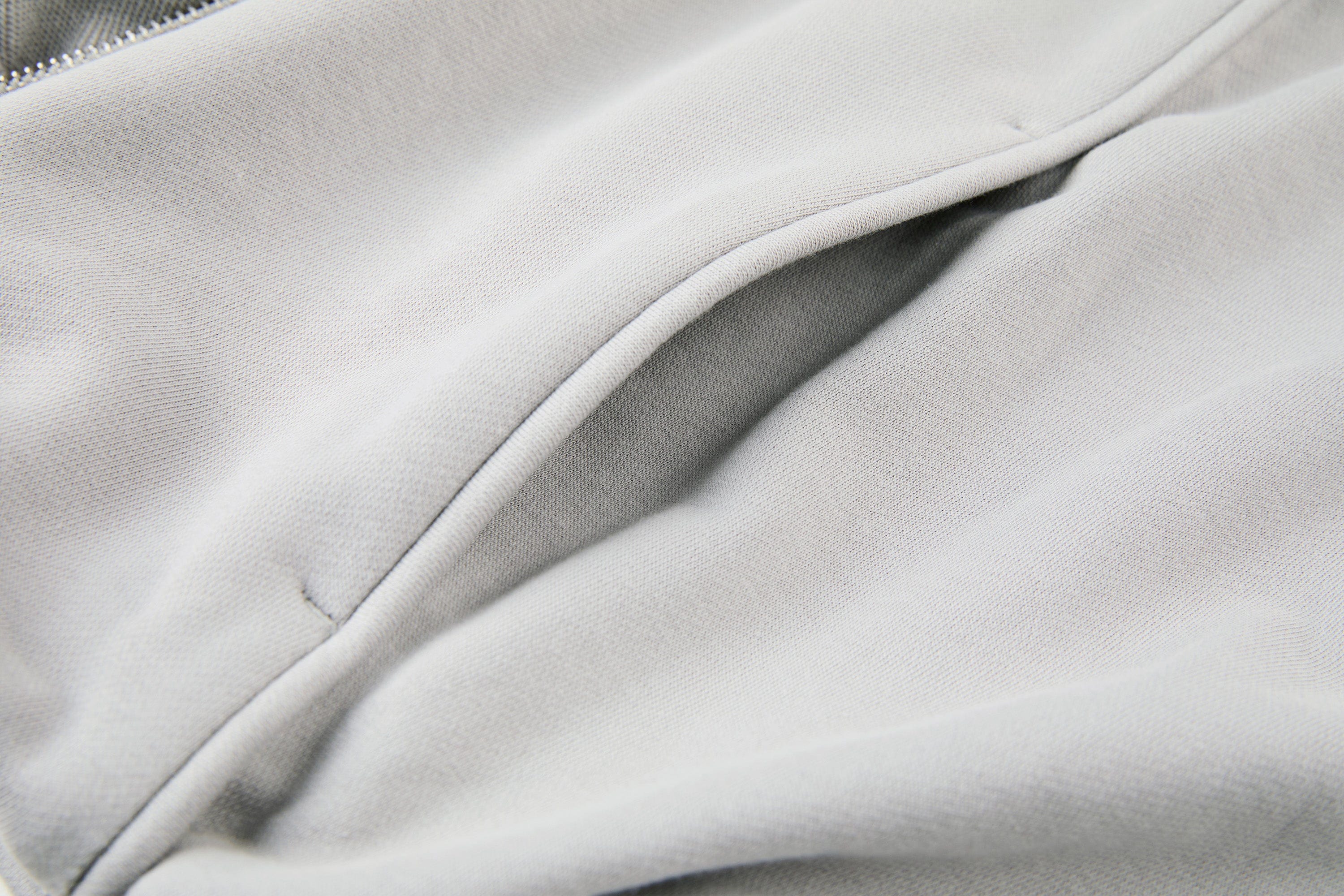 ORGANIC EMOTION Curved Panel Drawstring-Hem Zip-Up Hoodie
