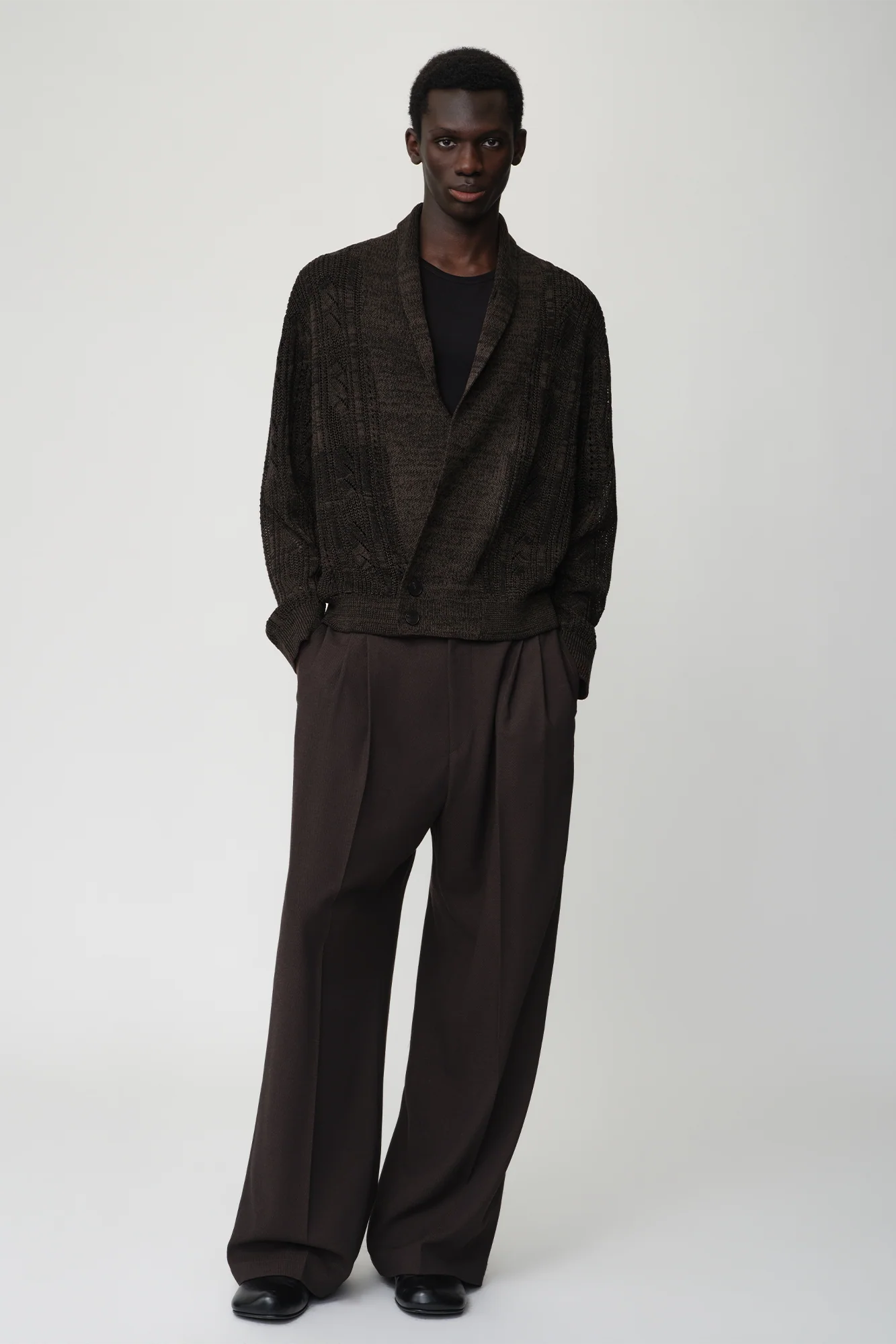 OPICLOTH Modern Pleats Wool-Blend Straight-Leg Pants