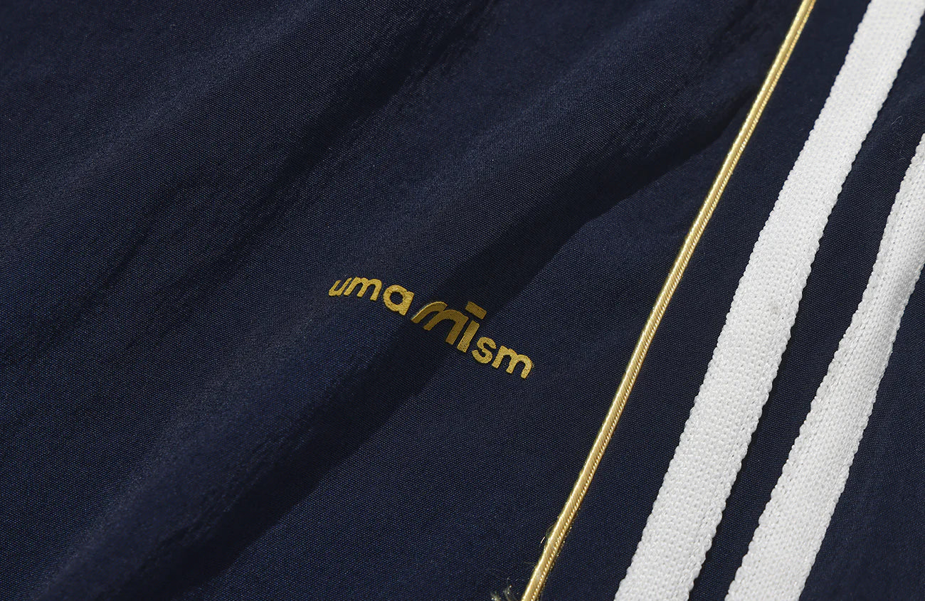 UMAMIISM Striped Drawstring Quick-Dry Track Pants