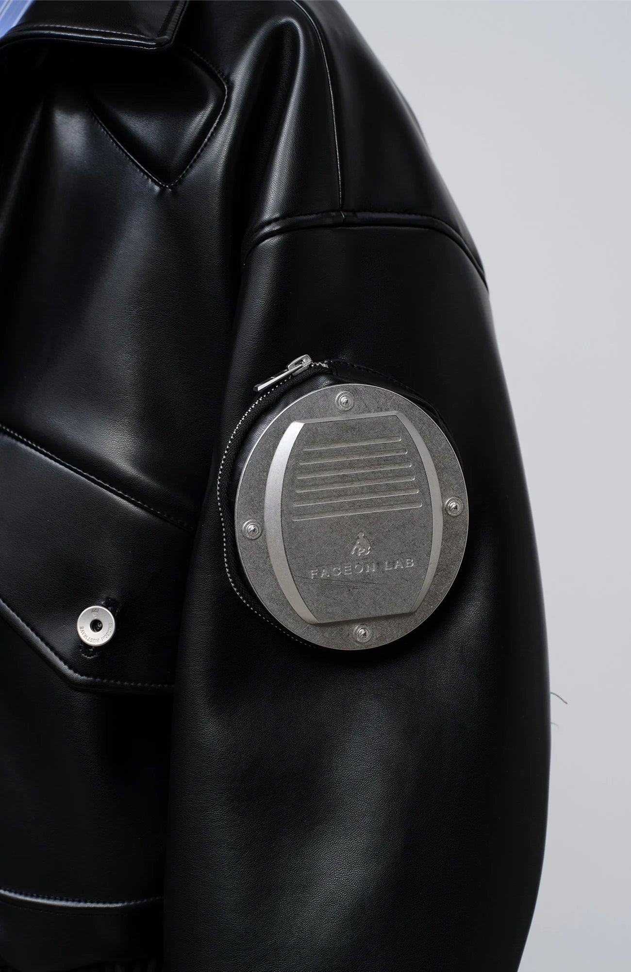 FACEONLAB Arm-Patched Bomber Oversized Jacket