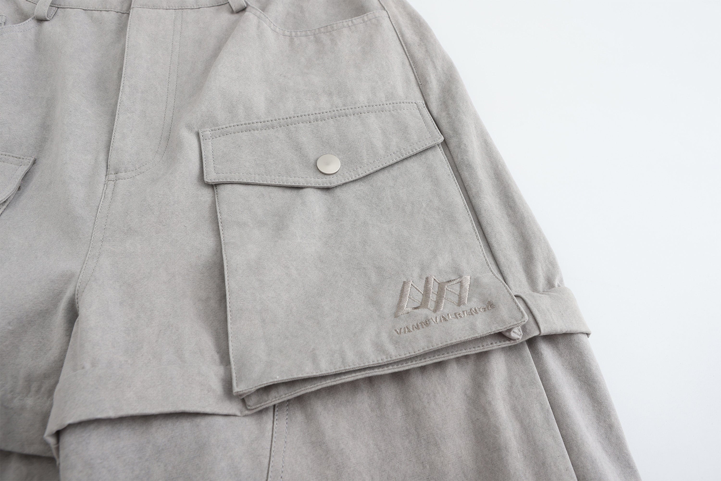 VANN VALRENCE Detachable Washed Multi-Pocket Cargo Pants