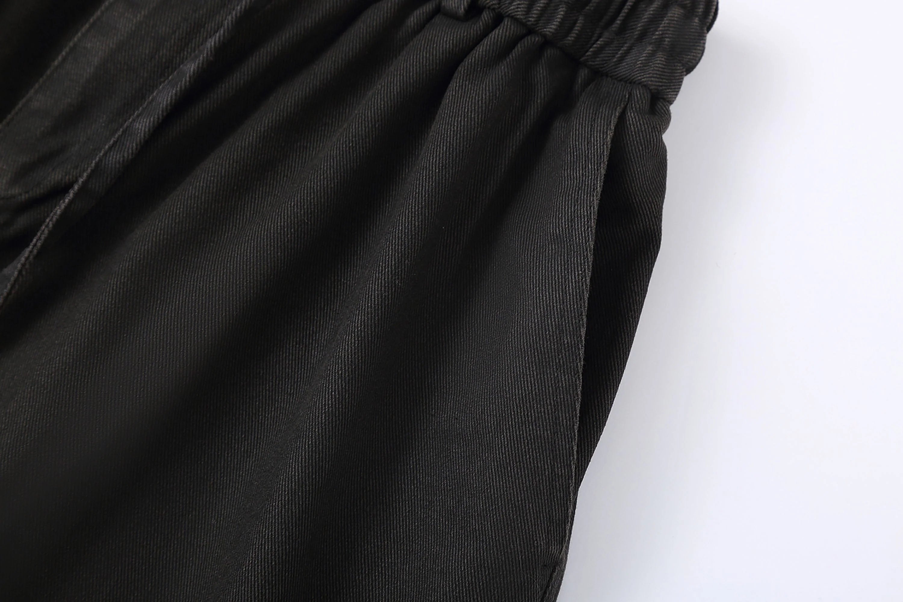 CLP Retro Pleated Knee Drawstring Oversized Jeans